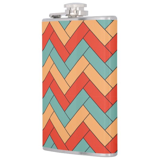 Naadloos geometrisch vormpatroon heupfles (Links)