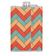 Naadloos geometrisch vormpatroon heupfles (Achterkant)