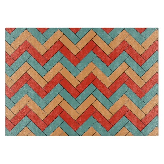 Naadloos geometrisch vormpatroon snijplank (Voorkant)