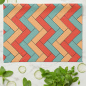 Naadloos geometrisch vormpatroon theedoek (Gevouwen)