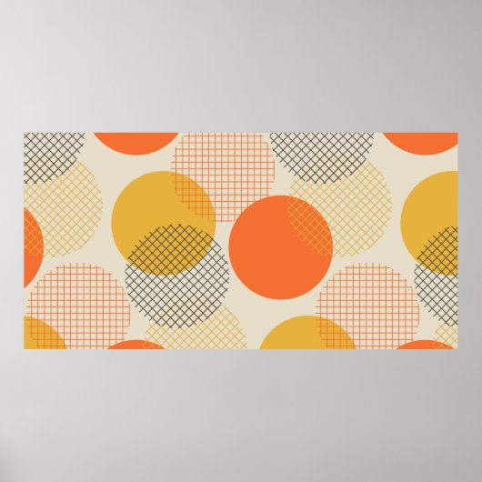 naadloos geometrische cirkel poster (Voorkant)
