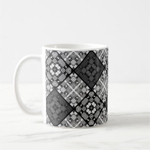 Naadloos geruit abstract vierkant geometrisch koffiemok