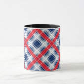 Naadloos geruit geruit gevoerd abstract patroon bl mok (Midden)