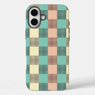 Naadloos geruit patroon iPhone 16 plus hoesje