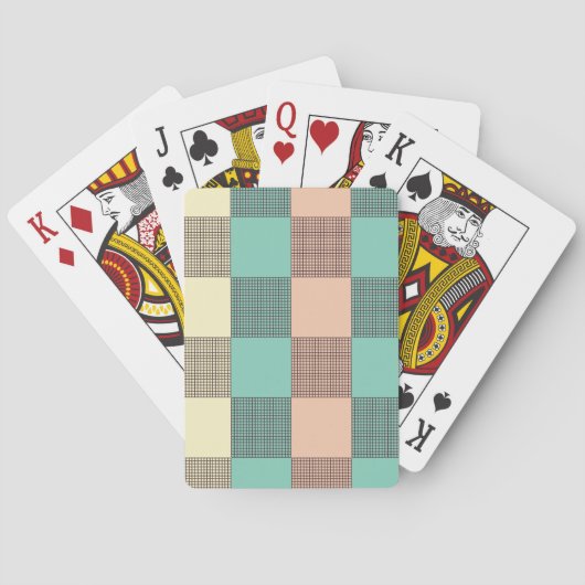 Naadloos geruit patroon pokerkaarten (Achterkant)
