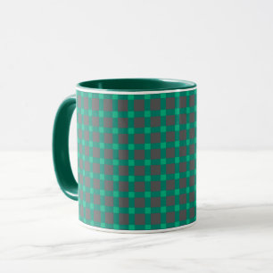 Naadloos geruit Schots groen tartan Mok