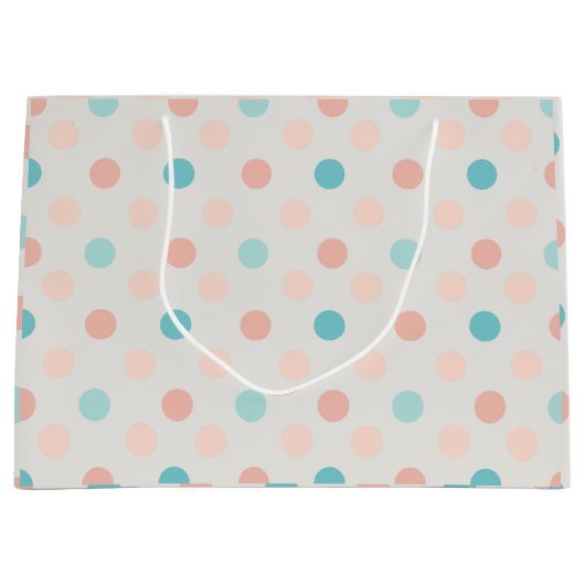 Naadloos gestippeld patroon groot cadeauzakje (Voorkant)
