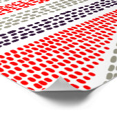 Naadloos gestript etnisch patroon. Tribale en azte Poster (Hoek)