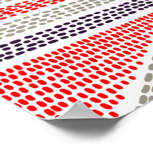 Naadloos gestript etnisch patroon. Tribale en azte Poster (Hoek)