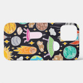 , naadloos getekend patroon met doedele sp. Case-Mate iPhone case (Achterkant (horizontaal))