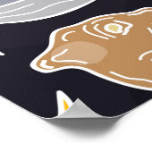 , naadloos getekend patroon met doedele sp. poster (Hoek)