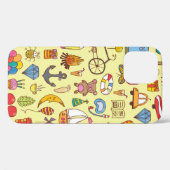  naadloos getekend patroon met doedle ki Case-Mate iPhone case (Achterkant (horizontaal))