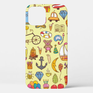 naadloos getekend patroon met doedle ki Case-Mate iPhone case