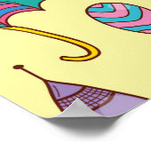 naadloos getekend patroon met doedle ki poster (Hoek)