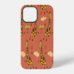 Naadloos Giraffe Patroon Vintage Illustratie iPhone 12 Hoesje