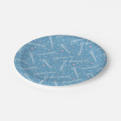 Naadloos gitaarpatroon papieren bordje (Gekanteld)