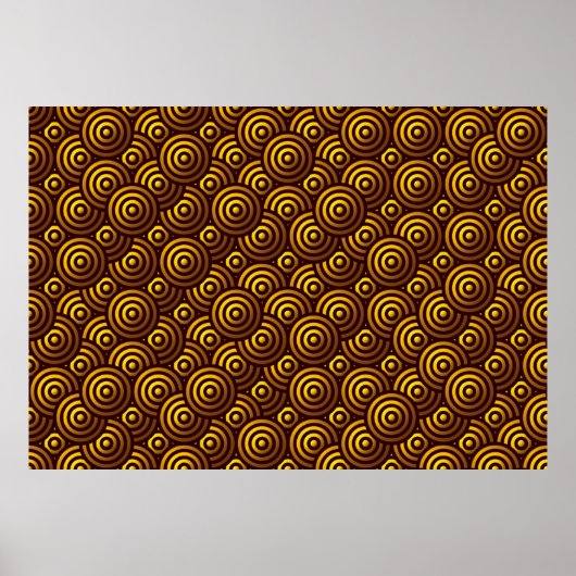 Naadloos Gold Patroon Poster (Voorkant)