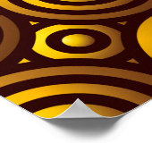 Naadloos Gold Patroon Poster (Hoek)