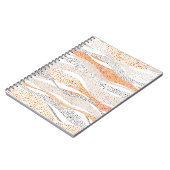 Naadloos golvende patroon in pointillisme stijl. O Notitieboek (Linkerzijde)