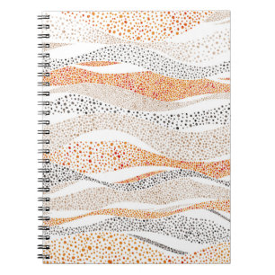 Naadloos golvende patroon in pointillisme stijl. O Notitieboek