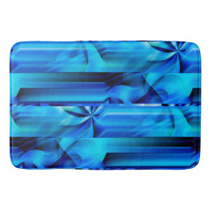 Naadloos grafisch ontwerp - blauw zwart I Badmat