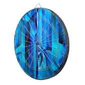 Naadloos grafisch ontwerp - blauw zwart I Dartbord (Voorkant Rechts)