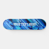 Naadloos grafisch ontwerp - blauw zwart I Persoonlijk Skateboard (Horizontaal)