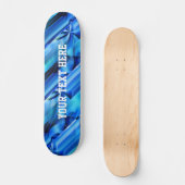 Naadloos grafisch ontwerp - blauw zwart I Persoonlijk Skateboard (Voorkant)