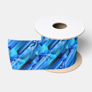 Naadloos grafisch ontwerp - blauw zwart I Satijnen Lint