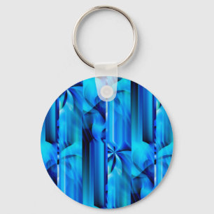 Naadloos Grafisch Ontwerp - blauw zwart I Sleutelhanger