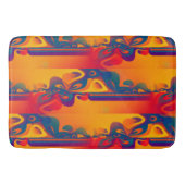 Naadloos grafisch ontwerp - geel rood I Badmat (Voorkant)