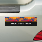 Naadloos grafisch ontwerp - geel rood I Bumpersticker (Op auto)