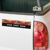 Naadloos grafisch ontwerp - geel rood I Bumpersticker (Op Truck)