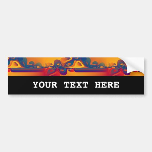 Naadloos grafisch ontwerp - geel rood I Bumpersticker (Voorkant)