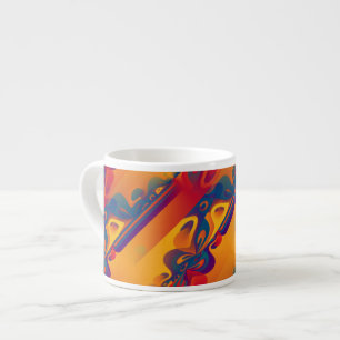 Naadloos grafisch ontwerp - geel rood I Espresso Kop