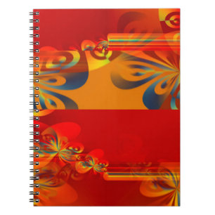 Naadloos Grafisch Ontwerp - rood oranje I Notitieboek