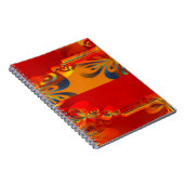 Naadloos grafisch ontwerp - rood sinaasappel I Notitieboek (Rechterzijde)