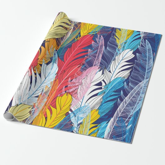 Naadloos grafisch patroon mirakel met meerdere kle cadeaupapier (Uitgerold)