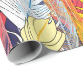 Naadloos grafisch patroon mirakel met meerdere kle cadeaupapier (Rol Hoek)