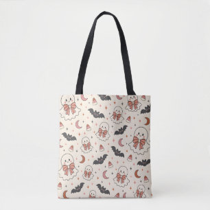 Naadloos Griezelig Zacht Herfst Design Tote Bag
