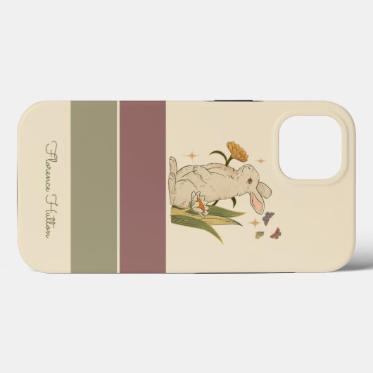 Naadloos grijs konijn Case-Mate iPhone case (Achterkant (horizontaal))