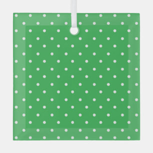 Naadloos groen achtergrond polka stippenpatroon glas ornament