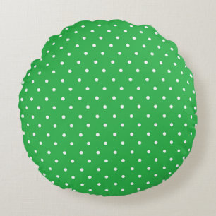 Naadloos groen achtergrond polka stippenpatroon rond kussen