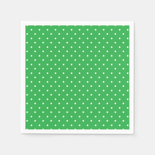 Naadloos groen achtergrond polka stippenpatroon servet (Voorkant)