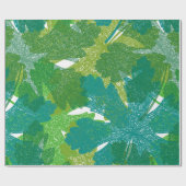 Naadloos groen bladpatroon cadeaupapier (Vlak)