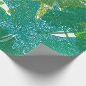 Naadloos groen bladpatroon cadeaupapier (Hoek)