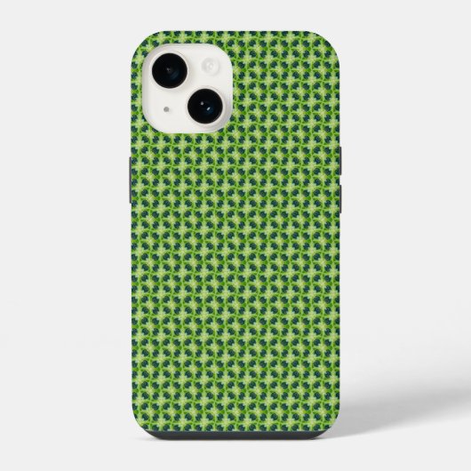 Naadloos groen graspatroon iPhone hoesje (Achterkant)