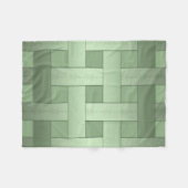 Naadloos groen met zijden bekleed gestript patroon fleece deken (Voorkant (Horizontaal))