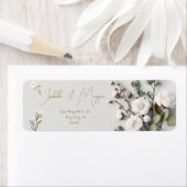 Naadloos groen wit elegante bloemen gepersonalisee etiket (Insitu)