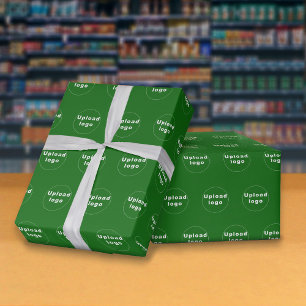 Naadloos groenboek voor zakelijke Logo Cadeaupapier